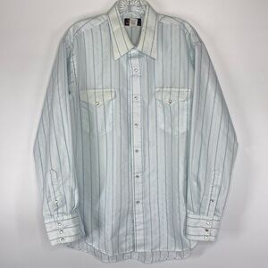 Vintage Ruddock Bros Shirtmakers Pear Snap Western Button Down Striped Shirt